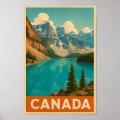 Vintage Canada Mountain Lake ポスター (正面)