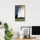 Vintage Canadian Cruise Lines Travel ポスター (ホームオフィス)