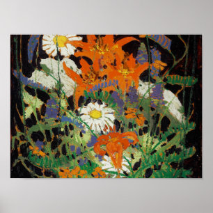 Vintage Canadian Painting Tom Thomson Wood Lilies ポスター
