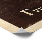 Vintage Canary Eating Cat ポスター (角)