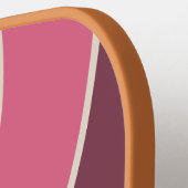 Vintage Candy Rainbow Circle Stripe with Name ピックルボールラケット (左詳細)