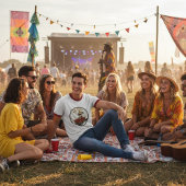 Vintage Canine Cruiser Ringer Shirt Tシャツ