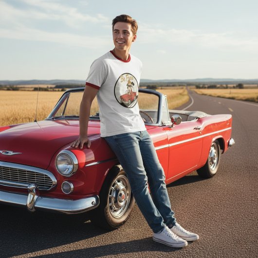 Vintage Canine Cruiser Ringer Shirt Tシャツ