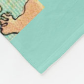 Vintage Cape cod Map Postcard Large Throw フリースブランケット (角)