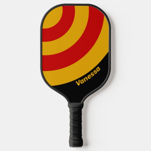Vintage Capital City Circle Stripe with Name ピックルボールラケット (正面)