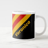 Vintage Capital City Stripes with Name ジャンボコーヒーマグカップ (右)