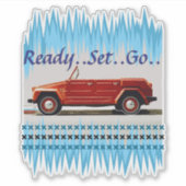 vintage car シール (正面)