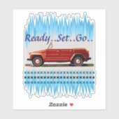 vintage car シール (シート)