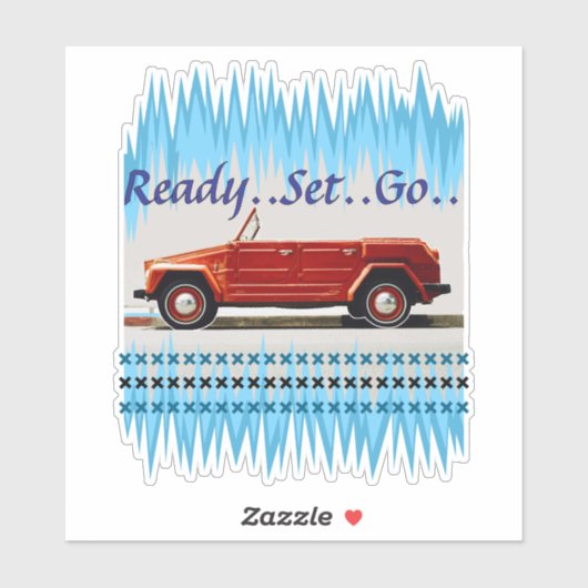 vintage car シール (シート)