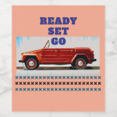 vintage car ワインラベル (シングルラベル)