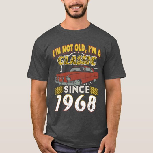 Vintage car 1968 vintage birthday present vintage tシャツ (正面)