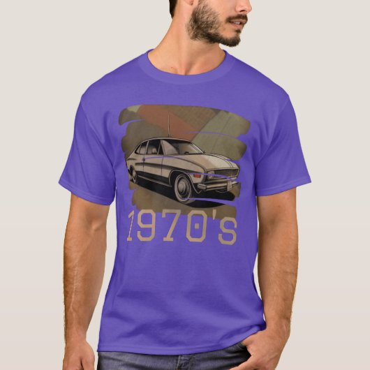 vintage car 1970s vintage retro tシャツ (正面)
