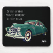 Vintage Car Best Quote Personalized Name マウスパッド (正面)