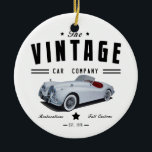 Vintage Car Companyのジャガー セラミックオーナメント<br><div class="desc">これはチョーク、マーカーおよびデジタル式に加えられる背景と着色された鉛筆を使用して作成されるクラシックな車のレンダリングです。</div>