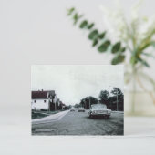 Vintage Car Driving on Roadはがき ポストカード (スタンド正面)
