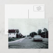 Vintage Car Driving on Roadはがき ポストカード (正面/裏面)
