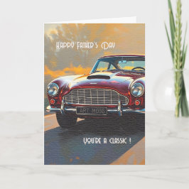 Vintage Car Father's Day Card カード