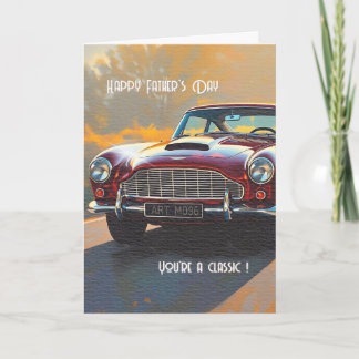 Vintage Car Father's Day Card カード
