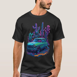 Vintage Car Neon gift vintage friends Tシャツ