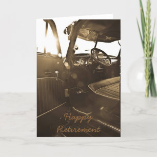 Vintage Car Retiament Card カード