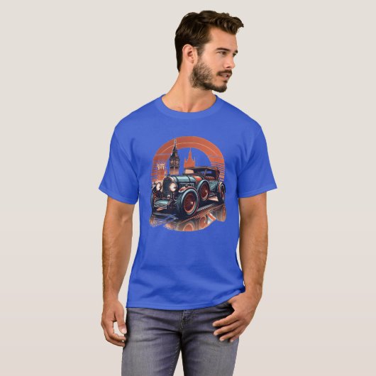 vintage car retro tシャツ (正面フル)