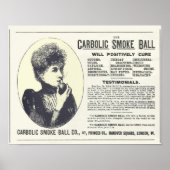 Vintage Carbolic Smokeball Print ポスター (正面)