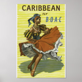 Vintage Caribbean Travel Poster ポスター