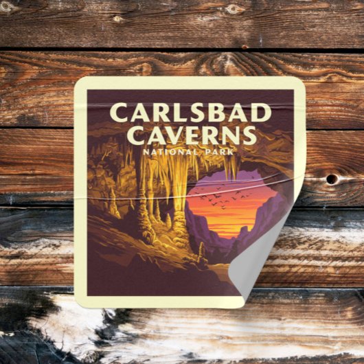 Vintage Carlsbad Caverns National Park スクエアシール