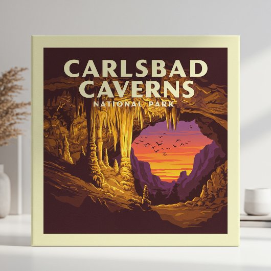 Vintage Carlsbad Caverns National Park タイル