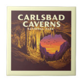 Vintage Carlsbad Caverns National Park タイル (正面)