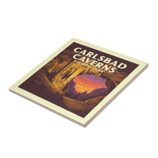 Vintage Carlsbad Caverns National Park タイル (側面)