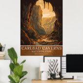 Vintage Carlsbad Caverns National Park  ポスター (ホームオフィス)