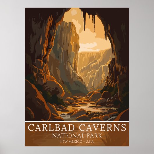 Vintage Carlsbad Caverns National Park ポスター (正面)