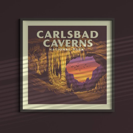 Vintage Carlsbad Caverns National Park ポスター