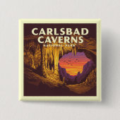 Vintage Carlsbad Caverns National Park 缶バッジ (正面)