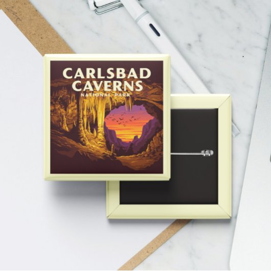 Vintage Carlsbad Caverns National Park 缶バッジ