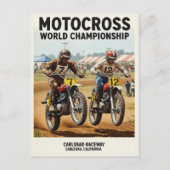 Vintage Carlsbad Raceway Motocross ポストカード (正面)