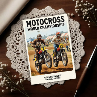 Vintage Carlsbad Raceway Motocross ポストカード