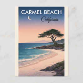  Vintage Carmel Beach California Travel Postcard  シーズンポストカード