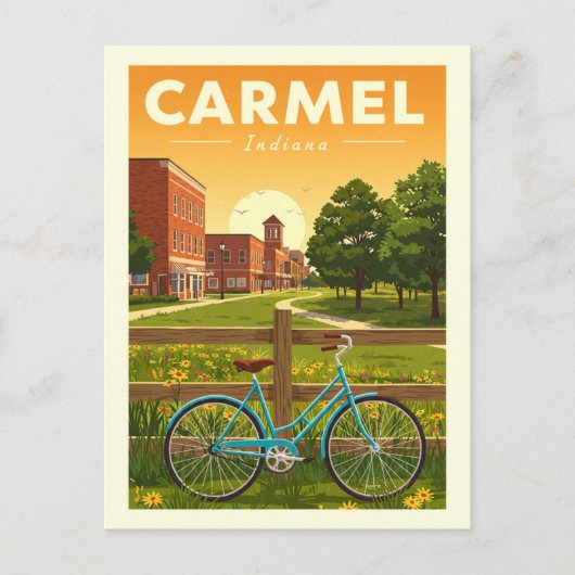 Vintage Carmel Indiana ポストカード (正面)