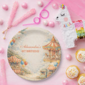 Vintage Carnival Circus Birthday ペーパープレート (パーティー)