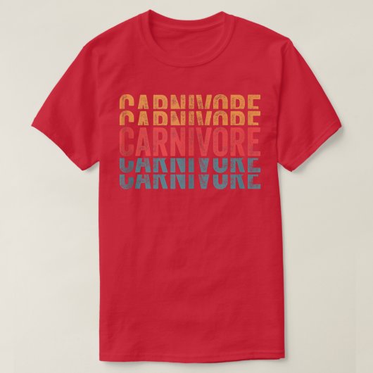 Vintage Carnivore Diet Meat Eater Tシャツ (デザイン正面)