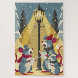 Vintage Caroling Mice Jigsaw Puzzle ジグソーパズル