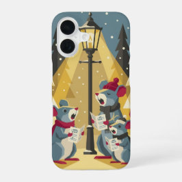 Vintage Caroling Mice Phone Case - iPhone iPhone 16ケース