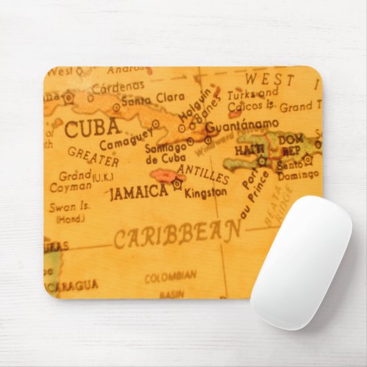 Vintage Carribean Map マウスパッド (マウス)