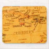 Vintage Carribean Map マウスパッド (正面)
