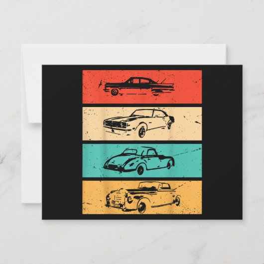 Vintage Cars - 80s & 90s Graphic Retro サンキューカード (正面)