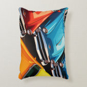 Vintage Cars Pattern アクセントクッション (正面(垂直))