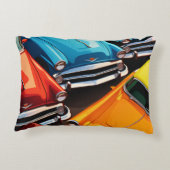 Vintage Cars Pattern アクセントクッション (裏面)