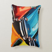 Vintage Cars Pattern アクセントクッション (裏面(縦))